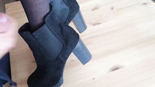 Cum on her ankle boots