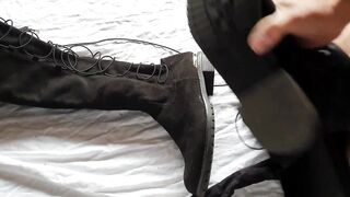 Cum on highboots