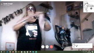 Exotic cougar on Skype