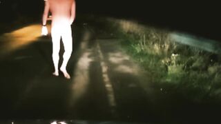 Bare in street