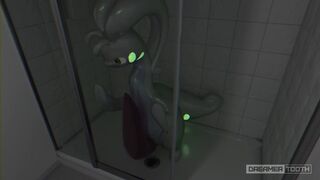 EXCITED GOODRA LIGHTS UP ROOM WITH HIS THICK GLOWING CUM [POKEMON]