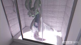 EXCITED GOODRA LIGHTS UP ROOM WITH HIS THICK GLOWING CUM [POKEMON]