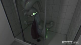 EXCITED GOODRA LIGHTS UP ROOM WITH HIS THICK GLOWING CUM [POKEMON]