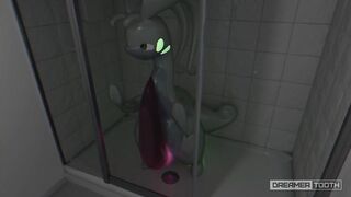 EXCITED GOODRA LIGHTS UP ROOM WITH HIS THICK GLOWING CUM [POKEMON]