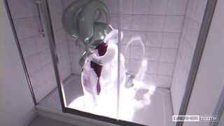 EXCITED GOODRA LIGHTS UP ROOM WITH HIS THICK GLOWING CUM [POKEMON]