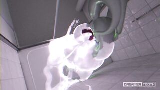 EXCITED GOODRA LIGHTS UP ROOM WITH HIS THICK GLOWING CUM [POKEMON]