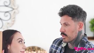 Small Gal Seduces Her Buff Stepdad