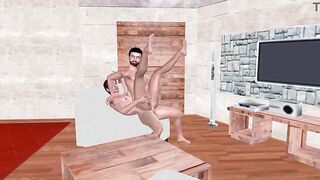Animated CG Homosexual Porn - Guy Screwing Some other Dude in Spoon Position on Floor