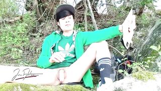 Jon Arteen. Twink's Jerk Off Outdoor in Nature Ends in a Frustrating Ruined Climax. Solo Tease, Lengthy Build-Up, Loss of Control. Homo Oriental Male masturbates in public outdoors with tons of longing. The chap wears a green adidas outfit with Stan Smith