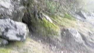 Behind the scenes with Jon Arteen: after masturbating, ejaculating, thick cum play, cleaning up, tidying up, and creating an artistic jizz display on green moss.