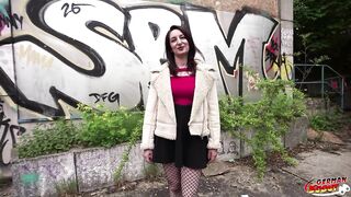 GERMAN SCOUT - German Cougar Ariel Rossi with Large Booty Pick Up for 1st Casting Bang