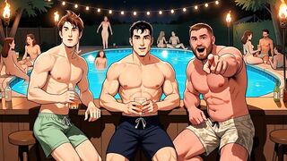 Cuck spouse lets wife get screwed by other studs beside the pool