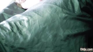 Fantastic teen amateur getting snatch banged by grumpy grandpapa