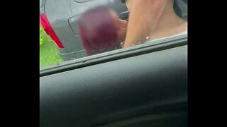 That babe ditched her spouse to hook up with some other dude in the parking lot.