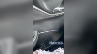 That babe ditched her spouse to hook up with some other dude in the parking lot.