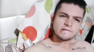 Latin male shotting out his hawt milk
