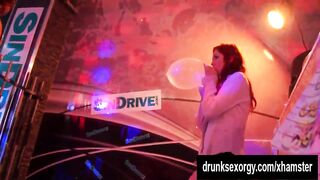 Trashy pornstars banging in public