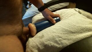 Banging my cyberskin for 15 minutes - external ejaculation.