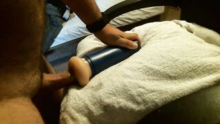 Banging my cyberskin for 15 minutes - external ejaculation.