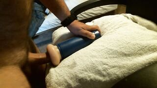 Banging my cyberskin for 15 minutes - external ejaculation.