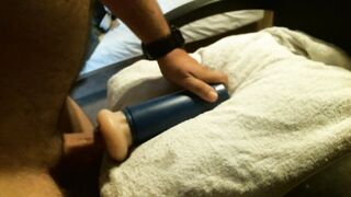 Banging my cyberskin for 15 minutes - external ejaculation.