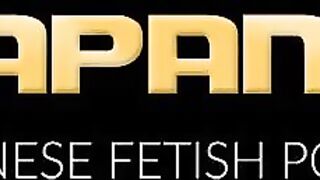 Japanese dykes touch their tiny boobs and scissor softly