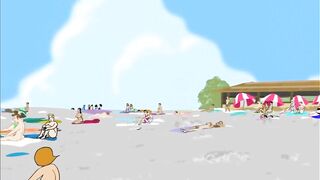 Homo Porn Drawing on the Beach