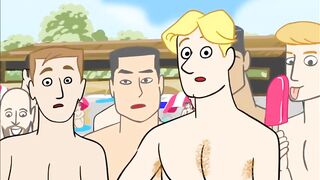 Homo Porn Drawing on the Beach