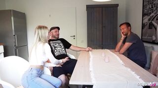 German Cuckold Spouse See His Hawt Wife at No Jo-bag Bang with His Bulky Wang Boyfrend