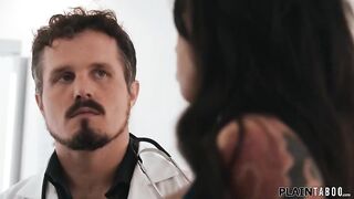 With a spouse that doesnt wanna screw her, large boobs black Ravyn Alexa turns to her ex whos a fertility doctor.This guy examines her twat and the brunette hair gets turned on