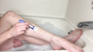 Myra takes a baths and shaves her legs. - ASMR