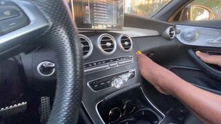 NEARLY CAUGHT - PUBLIC MASTURBATION BLACK IN CAR AT GAS STATION PT2