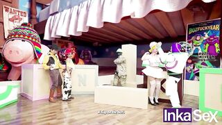 TOY STORY PARODY - Woodick and the breasty Jessie Tiny have sex and hide from Andy