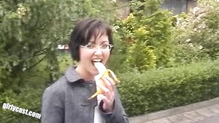 Lisa and her cuckold outdoor trio