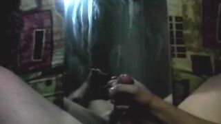 Biggest spunk fountain on mirror