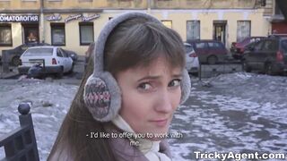 Tricky Agent - Fucked right into an asshole with her bf downstairs