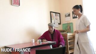 Lustful old pervert asks his Oriental nursemaid to bang