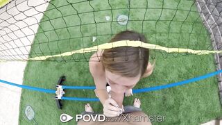 POVD BADMINTON gets pumped up cunt moist - POV BANG