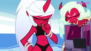 Panty, Stocking, Scanty and Kneesocks Do Beach Activities ( Toon Parody )