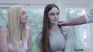Breasty Hazel Moore stays with her classmate Lexi Lore and her stepdad.That babe finds out hes a bit of a creep and craves to bang her and his stepdaughter