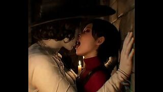 Videogame lesbo giving a kiss resident cold-blooded village large mamma oriental beauty