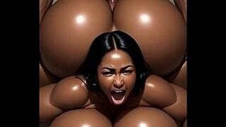 Curvy breasty Black bae get a bit of booty by large ebony ramrod