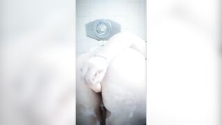 Large bubble bathroom butt anal