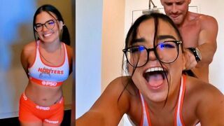 Hooters Waitress Comes Over After Work Gets Her Booty Screwed Hard