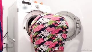 Large Booty Stepmom bangs her porn junkie Stepson In The Laundry Room