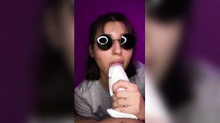 White Socks Footjob / Sockjob Cum on Toes - Ava Brooke