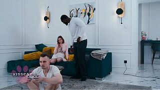 Step Daughter Pesters Step Daddy Terry Banks Until BBC Bangs Her in Shared Couch Untill Cum inside
