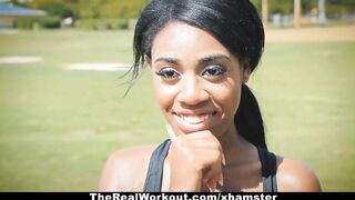 TheRealWorkout- Black Playgirl Bangs Tutor After Workout