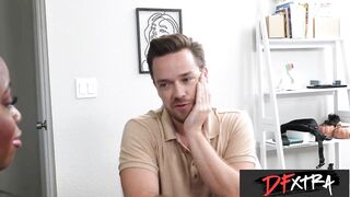 DFXTRA - Breasty Black Queen Gets Destroyed By Her Divorced Large Shlong Neighbour