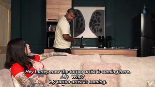 Large tattoo - Tattooed woman desires a tattoo on her snatch. Guess what ended up happening?